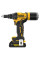 Заклепочник DeWALT, безщітковий, 18 В XR Li-Ion GFN блок 2 Аг, 10 Кілоньютонів, діаметр заклепки 2.4-4.8 мм, швидкість стягування 1.36 сек., вага 1.65 кг, 2 акумулятори, зарядний пристрій, валіза TSTAK, носові наконечники 2.4, 3.2, 4, 4.8 мм (DCF403D2GT)