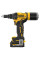 Заклепочник DeWALT, безщітковий, 18 В XR Li-Ion PowerStack GFN блок 1.7 Аг, 10 Кілоньютонів, діаметр заклепки 2.4-4.8 мм, швидкість стягування 1.36 сек., вага 1.65 кг, 2 акумулятори, зарядний пристрій, валіза TSTAK, носові наконечники 2.4, 3.2, 4, 4.8 мм 