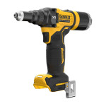 Заклепочник DeWALT, безщітковий, 18 В XR Li-Ion, 10 Кілоньютонів, діаметр заклепки 2.4-4.8 мм, швидкість стягування 1.36 сек., вага 1.65 кг, без акумулятора і зарядного пристрою, валіза TSTAK, носові наконечники 2.4, 3.2, 4, 4.8 мм (DCF403NT)