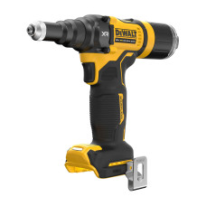 Заклепочник DeWALT, безщітковий, 18 В XR Li-Ion, 10 Кілоньютонів, діаметр заклепки 2.4-4.8 мм, швидкість стягування 1.36 сек., вага 1.65 кг, без акумулятора і зарядного пристрою, валіза TSTAK, носові наконечники 2.4, 3.2, 4, 4.8 мм (DCF403NT)