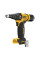 Заклепочник DeWALT, безщітковий, 18 В XR Li-Ion, 10 Кілоньютонів, діаметр заклепки 2.4-4.8 мм, швидкість стягування 1.36 сек., вага 1.65 кг, без акумулятора і зарядного пристрою, валіза TSTAK, носові наконечники 2.4, 3.2, 4, 4.8 мм (DCF403NT)