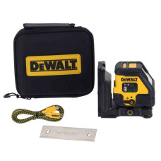 Рівень лазерний лінійний DeWALT, вбудований Li-Ion акумулятор, зелений промінь, 2 промені, Bluetooth з’єднання, вага 0.82 кг, кабель зарядки USB-C, монтажна пластина, сумка (DCLE14201GB)