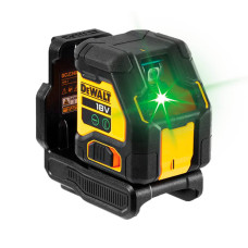 Рівень лазерний лінійний DeWALT, 18 В XR Li-Ion, зелений промінь, 2 промені, вага комплекту 2.74 кг, без акумулятора і зарядного пристрою, кронштейн для настінного монтажа, мішень-променевловлювач, кейс (DCLE34021N)