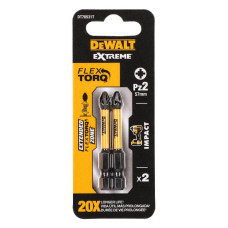 Набір біт DeWALT, IMPACT TORSION EXTREME, ударні, Pozidriv, L=50 мм, 2 шт (DT70531T)