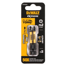 Набір біт DeWALT, ударні, IMPACT TORSION, Philips, Ph2, L=50 мм, 2 шт (DT70532T)