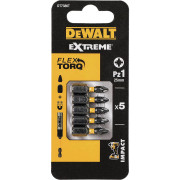 Набір біт DeWALT, ударні, IMPACT TORSION EXTREME, Pozidriv, Pz1, L= 25 мм, 5 шт (DT7386T)
