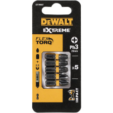 Набір біт DеWALT, ударні, IMPACT TORSION EXTREME, Ph3, L= 25 мм, 5 шт (DT7995T)