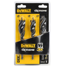 Набір свердел по дереву DEWALT EXTREME IMPACT, спіральні 3 шт: 16, 20, 25 мм, блістер (DT90237)