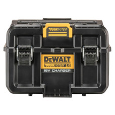 Зарядний пристрій-BOX, DeWALT, 18 В/54 В FlexVolt, вихідний струм: порт USB типу A - 2 А, порт USB типу C - 3 А, порт для заряджання акумулятора - 6 А, сумісний з ToughSystem 2.0, 3 порти USB, вага 3.9 кг (DWST83471)