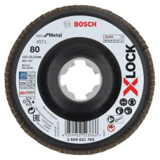 PRO X-LOCK Пелюстковий шліфкруг X571 Best for Metal 115мм G80 кут. пластик (2608621765)