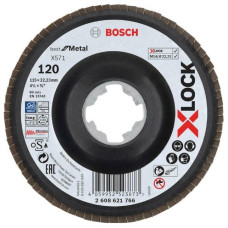 PRO X-LOCK Пелюстковий шліфкруг X571 Best for Metal 115мм G120 кут. пластик (2608621766)