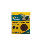 Круг шліфувальний самозачепний NovoAbrasive 125мм Р240, 5шт (NASD125240)