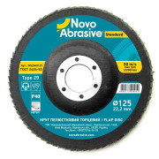 Круг пелюстковий торцевий 125*22,2 Standard Р40 NOVOABRASIVE (шт) (NS2940125)