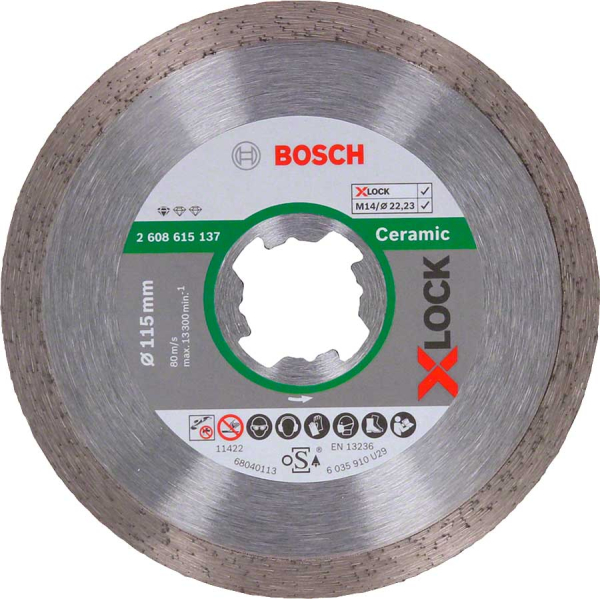 Алмазний диск Bosch X-Lock Standard for Ceramic 115x22,23x1,6x7 мм (2608615137)