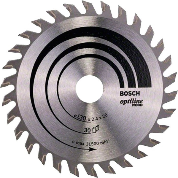 Пиляльний диск Bosch Optiline Wood 130×2,4×20 мм, 30 ATB (2608640583)