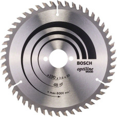 Пиляльний диск по дереву Bosch Optiline Wood 190х2,6х30 мм 48 АТВ (2608640617)