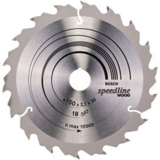 Пиляльний диск Bosch Speedline Wood 150×2×20 мм, 18 ATB/FT (2608640781)