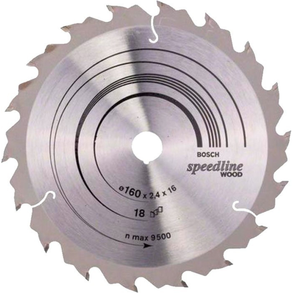 Пиляльний диск Bosch Speedline Wood 160×2,4×16 мм, 18 FZ/WZ (2608640785)
