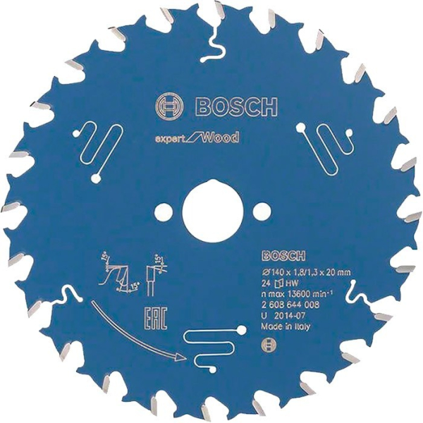 Пиляльний диск Bosch Expert for Wood 140×1,8×20, 24 ATB (2608644008)
