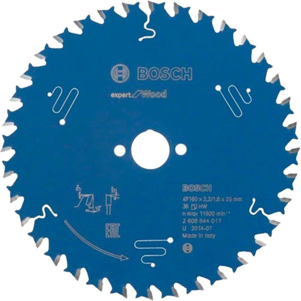 Пиляльний диск Bosch Expert for Wood 160×2,2×20, 36 ATB (2608644017)