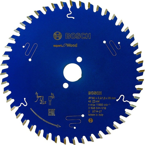 Пиляльний диск Bosch Expert for Wood 160×2,2×20, 48 ATB (2608644018)