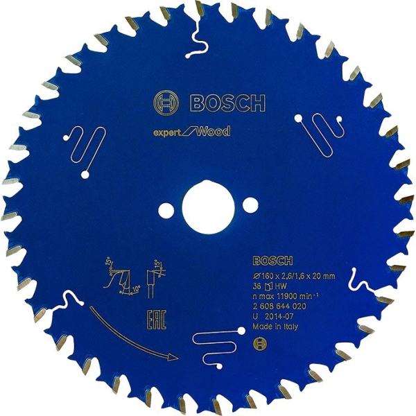 Пиляльний диск Bosch Expert for Wood 160×2,6×20, 36 ATB (2608644020)