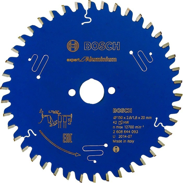 Пиляльний диск Bosch Expert for Aluminium 150×2,6×20, 42 HTLCG (2608644093)