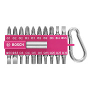 Набір насадок Bosch для загвинчування з карабіном (рожевий), 21 шт (2607002821)