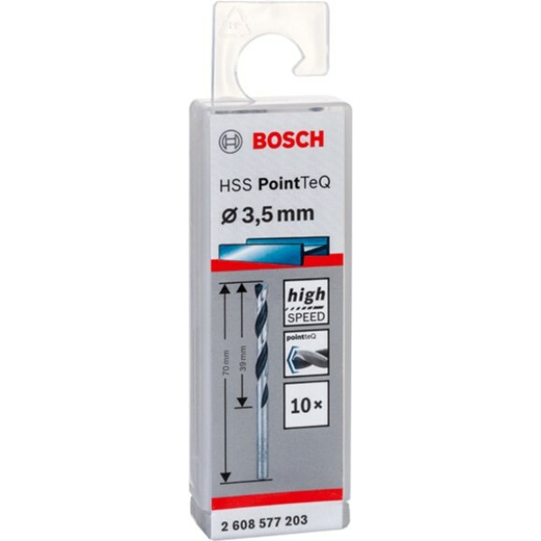 Свердло Bosch HSS-PointTeQ, 3,5×39×70 мм, 10 шт (2608577203)