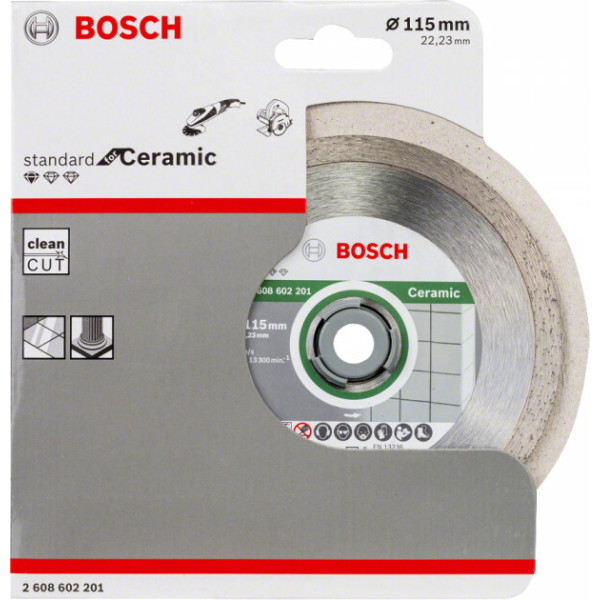 Алмазний круг Bosch Standard for Ceramic 115x22,23x1,6x7 мм (2608602201)