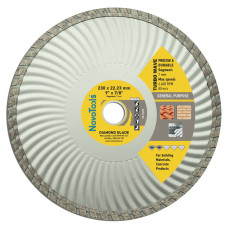 Алмазний круг  NovoTools  Basic 230 мм*7 мм*22,23 мм Турбоволна (DBB230/TW)