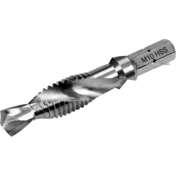 Свердло-мітчик YATO М10 х 1.5 мм, HSS М2, HEX-1/4