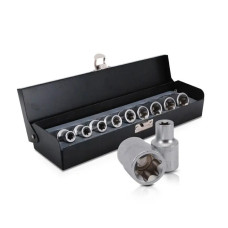 Набір головок TORX 9 шт, E10-E24, 1/2