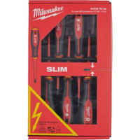 Набір викруток MILWAUKEE, VDE діелектричних (7шт), (SL2,5/SL3/SL4/PH2/PZ1/PZ2 /викрутка-тестер) (4932478738)