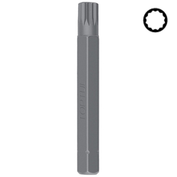 Hacaдкa (бітa) 10мм L75мм Spline M6 FSFB1206 TOPTUL (FSFB1206)