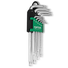 Набір Г-обр. ключів TORX T10-T50 9од. довгих з отвором TOPTUL GAAL0919 (GAAL0919)
