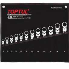 Haбіp ключів з тpіcкaчкoю і шapніpoм 8-19мм 12oд. TOPTUL (GPAQ1204)