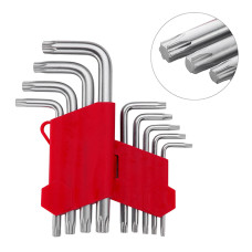 Набір ключів Г-подібних TORX 9 шт., Т10-Т50, Cr-V (HT-0607)