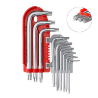 Набір ключів Г-подібних TORX, 9 од., Т10-Т50, S2, PROF (HT-1821)