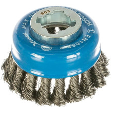 Щітка чашкова Bosch X-Lock 75 мм вузлики сталь 0,35 мм (2608620726)