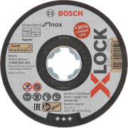 Круг відрізний Bosch X-Lock Standard for Inox, 115х1х22,23 мм, прямий, 10 шт (2608619266)