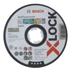 Круг відрізний Bosch X-Lock MultiMaterial, 125х1х22,23 мм, прямий (2608619269)