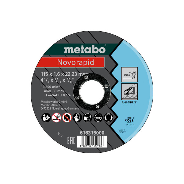 115x1,6x22,2 мм, Novorapid Inox, TF41 (616315000)
