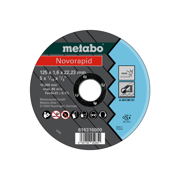 125x1,6x22,2 мм, Novorapid Inox, TF41 (616316000)