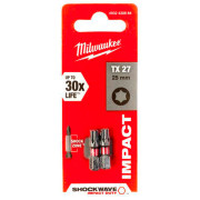 Біта SHOCKWAVE MILWAUKEE, TX27, 25мм, (2шт) ( Код УКЗЕД:8207 90 30 00) (4932430884)