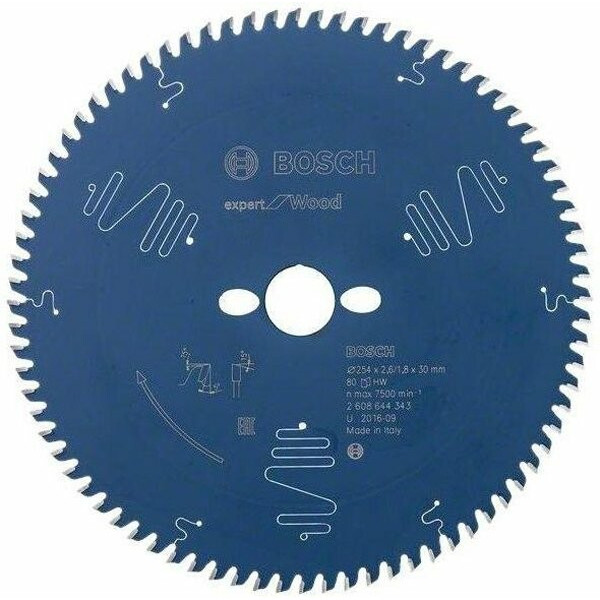 Пиляльний диск Bosch Expert for Wood 254x30x2,6/1,8x80 T (2608644343)