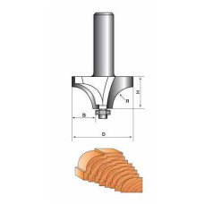 Фреза ГЛОБУС 1019 R6 кромочна кальовочна (1019-R6-G)