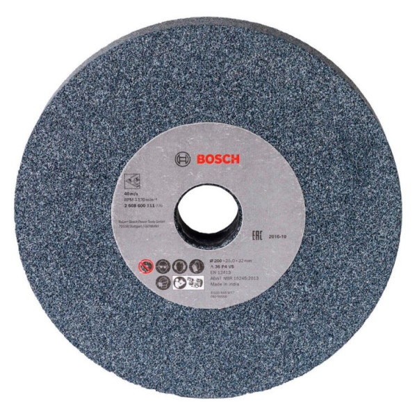 Шліфкруг Bosch 200х32х25 мм, зерно 36 (2608600111)