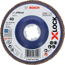 Шліфкруг складчастий Bosch X571 Best for Metal 115 мм G40 прямий (2608619205)