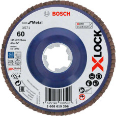 Шліфкруг складчастий Bosch X571 Best for Metal 115 мм G60 прямий (2608619206)
